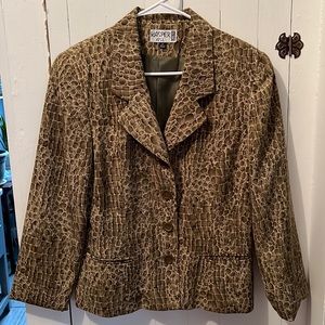 Casper, ASL snakeskin look blazer. Size 12. Like New